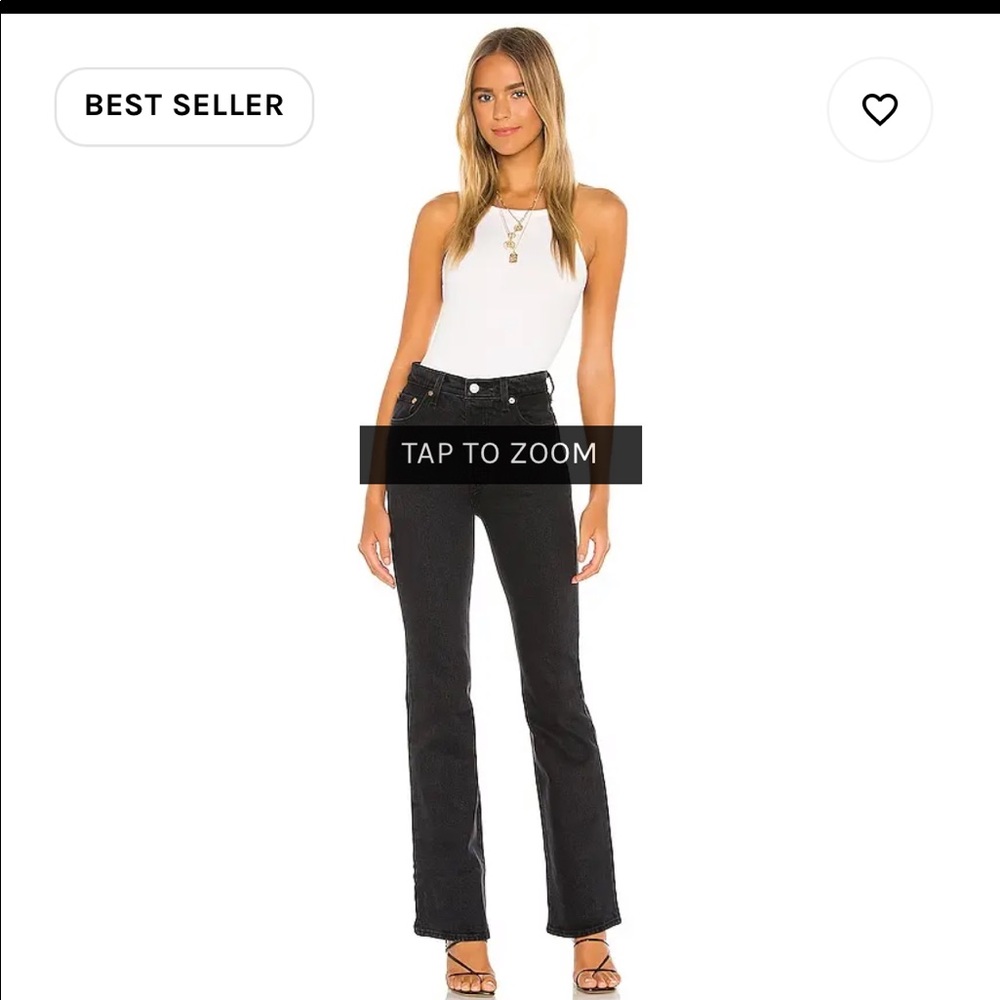 levi's ribcage bootcut jeans in black lake